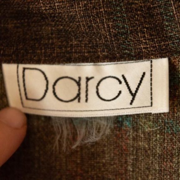 VIN Darcy Brown with Orange and Blue Plaid Shirt womens L - Picture 3 of 10